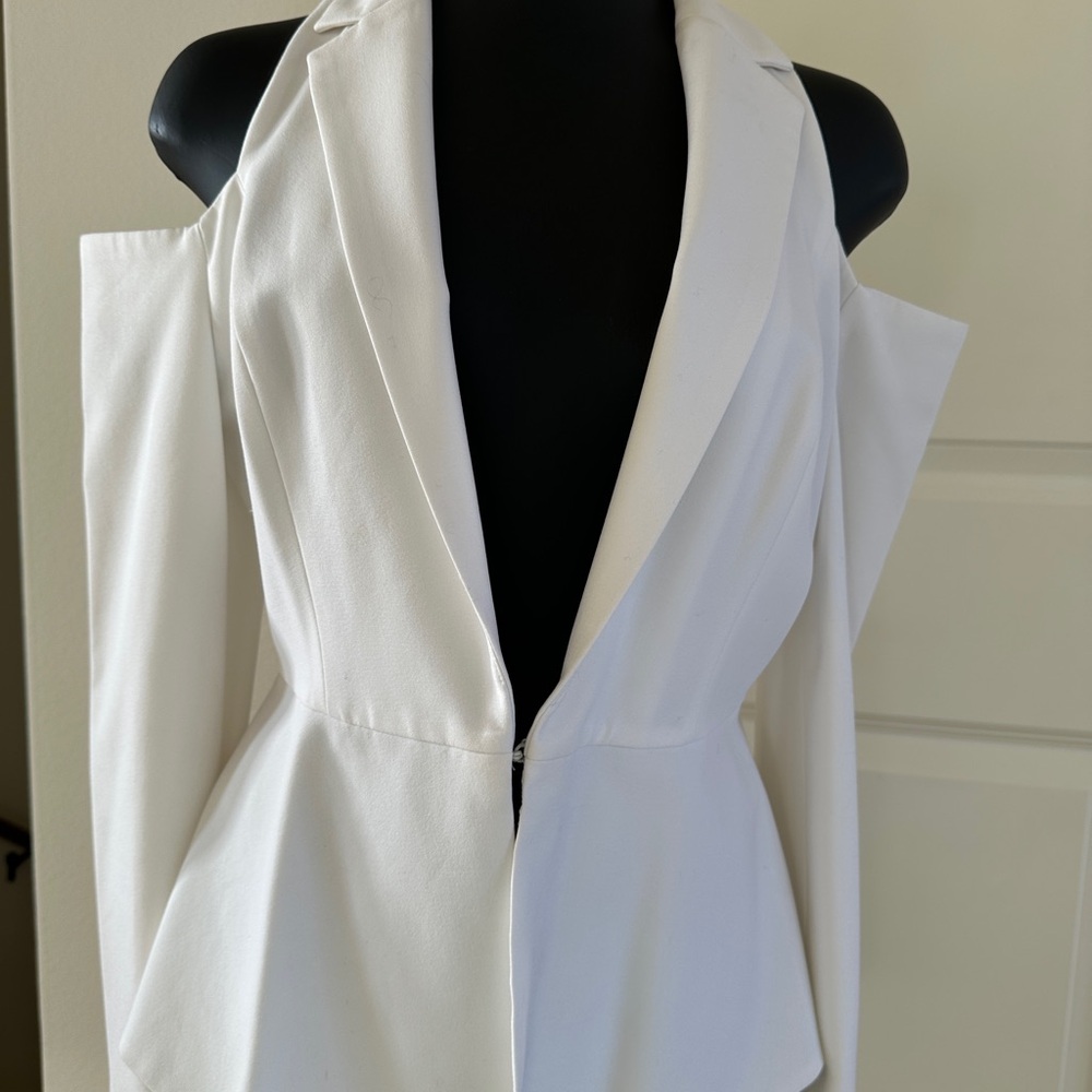 BCBGMaxAzria White Jean Jacket
